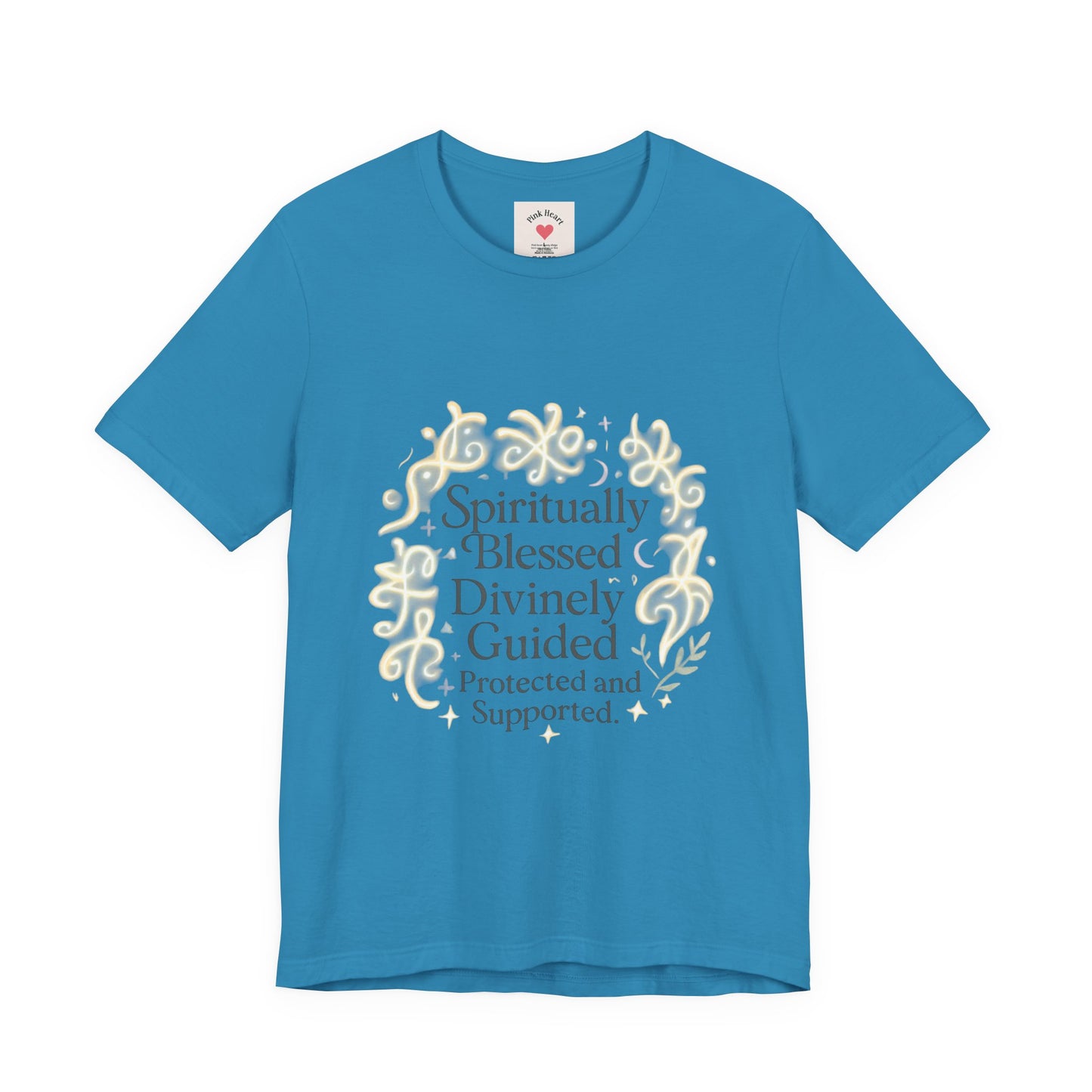 Spiritually Blessed Tee — "Spiritually Blessed, Divinely Guided" Floral Graphic T-Shirt
