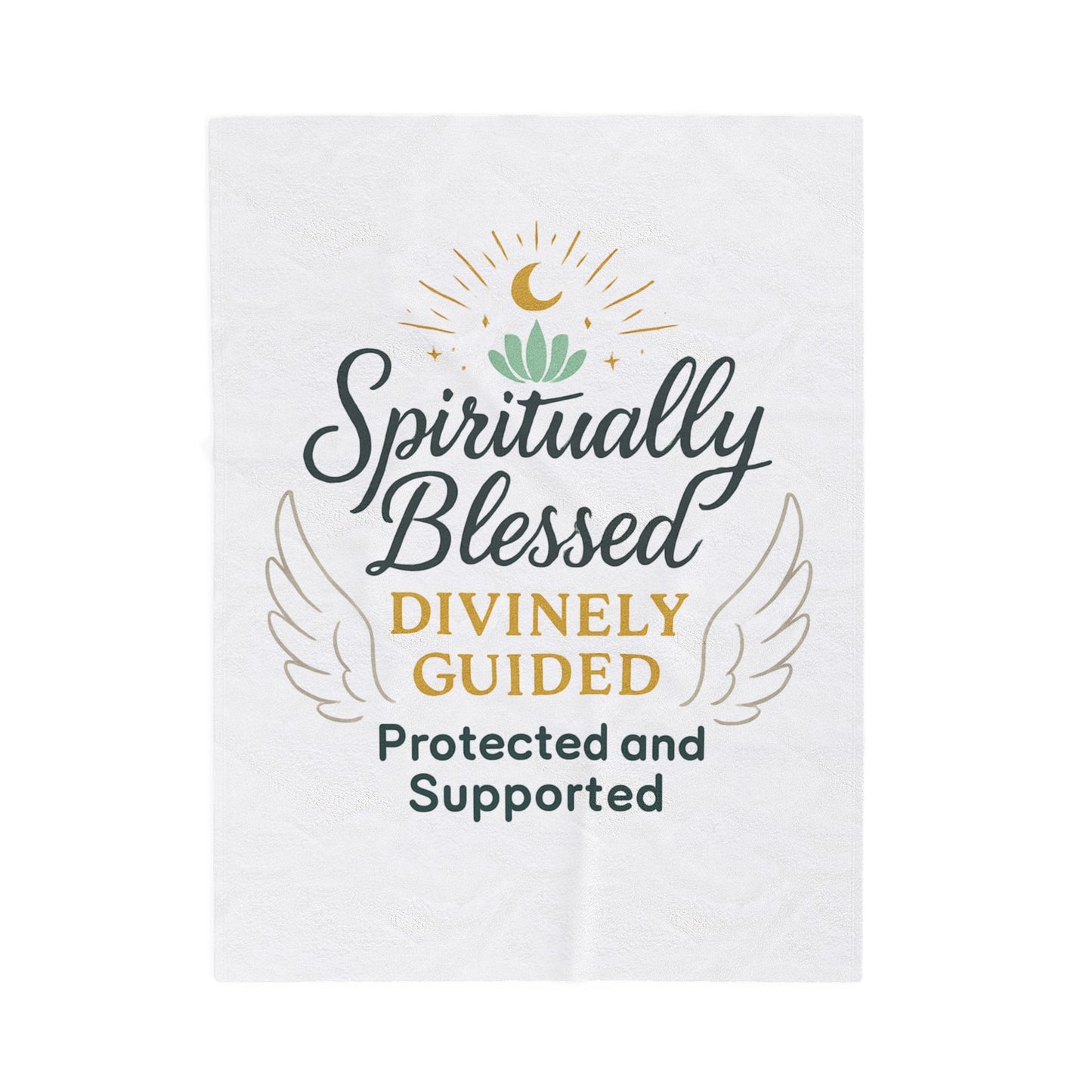 Velveteen Plush Blanket — Divine Embrace Spiritual Comfort Throw