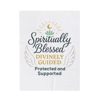 Velveteen Plush Blanket — Divine Embrace Spiritual Comfort Throw