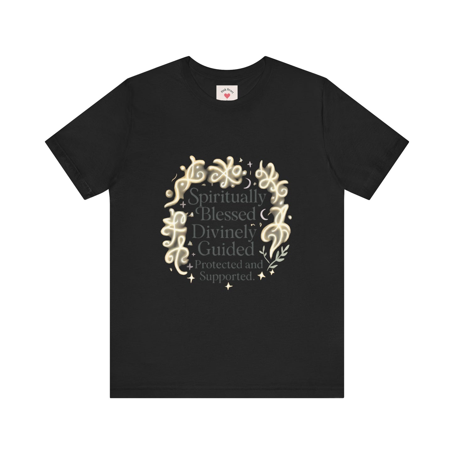 Spiritually Blessed Tee — "Spiritually Blessed, Divinely Guided" Floral Graphic T-Shirt