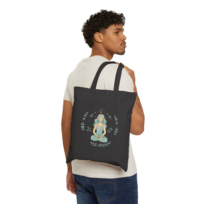 Yoga Meditation Tote Bag — 'I Am Peace' Mindfulness Canvas Tote