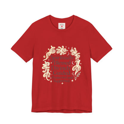 Spiritually Blessed Tee — "Spiritually Blessed, Divinely Guided" Floral Graphic T-Shirt