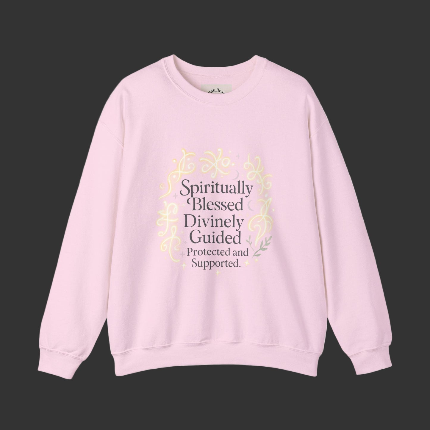 Spiritionally Blessed Crewneck Sweatshirt — "Spiritually Blessed, Divinely Guided" Inspirational Pullover