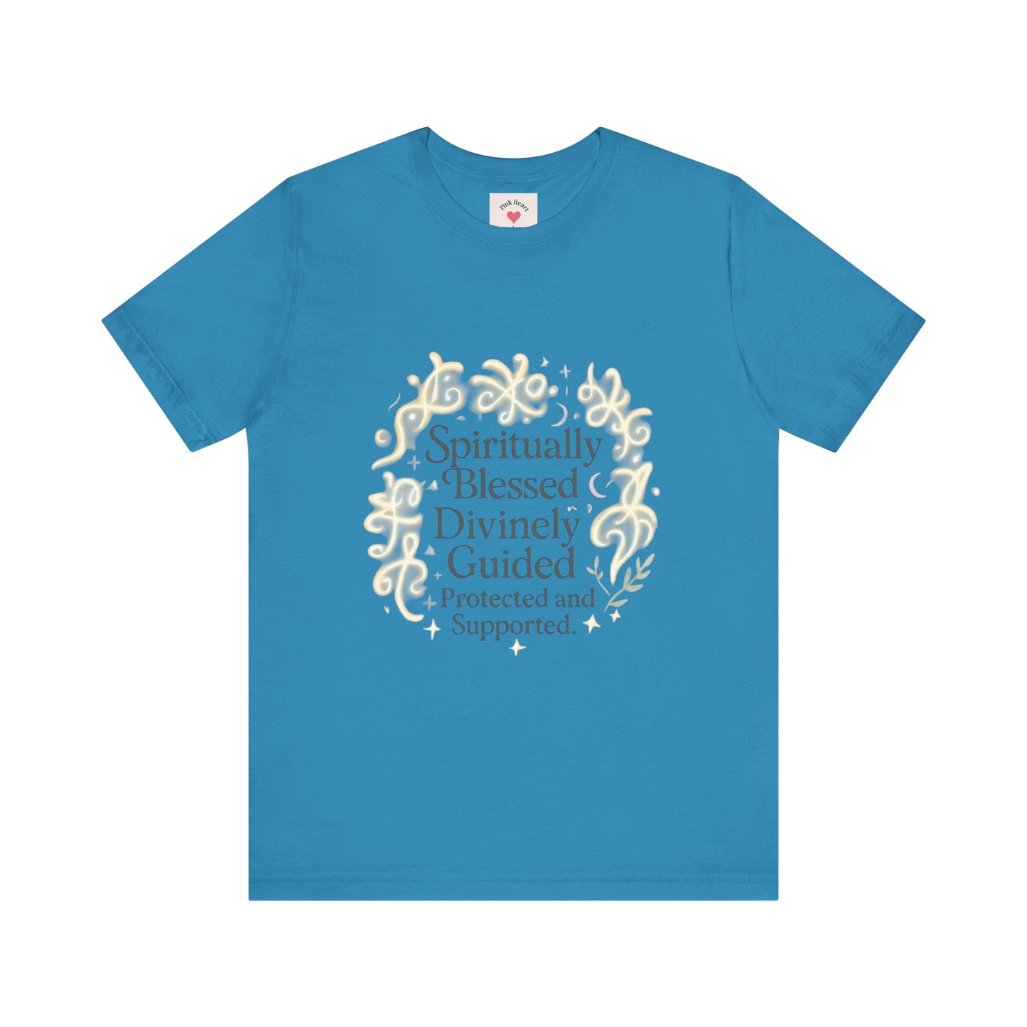 Spiritually Blessed Tee — "Spiritually Blessed, Divinely Guided" Floral Graphic T-Shirt