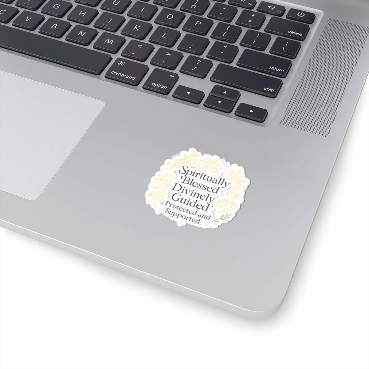 Spiritually Blessed Divinely Guided Sticker — Inspirational Kiss-Cut Vinyl