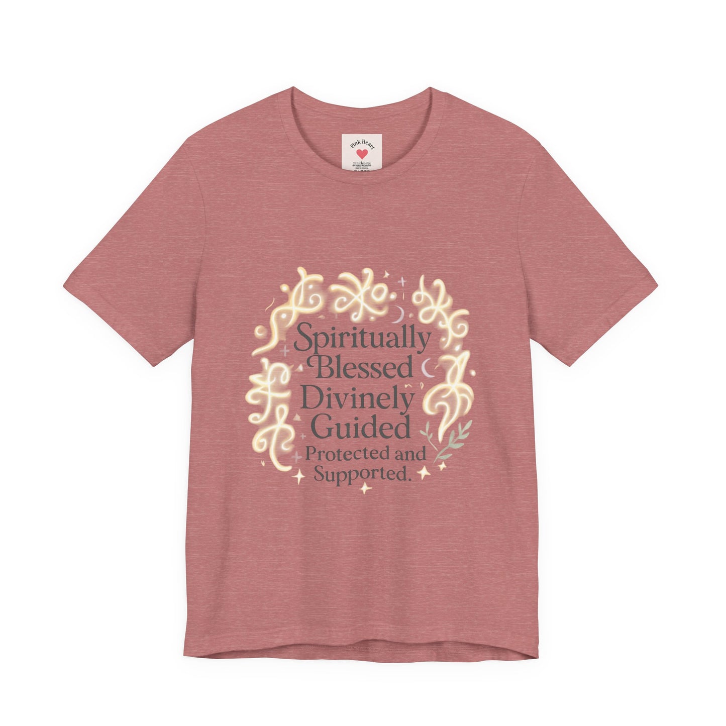 Spiritually Blessed Tee — "Spiritually Blessed, Divinely Guided" Floral Graphic T-Shirt