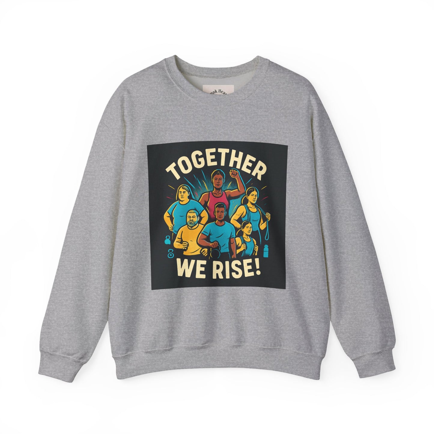 Crewneck Sweatshirt — “Together We Rise” Diversity Unity Graphic