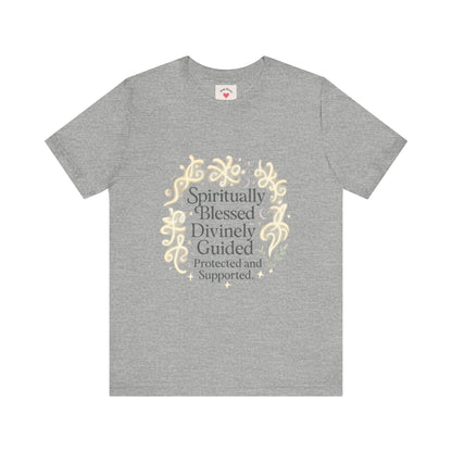 Spiritually Blessed Tee — "Spiritually Blessed, Divinely Guided" Floral Graphic T-Shirt