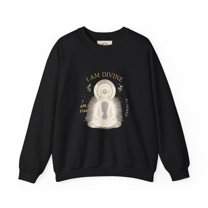 Affirmations Crewneck Sweatshirt - Divine Alignment Positive Mindset