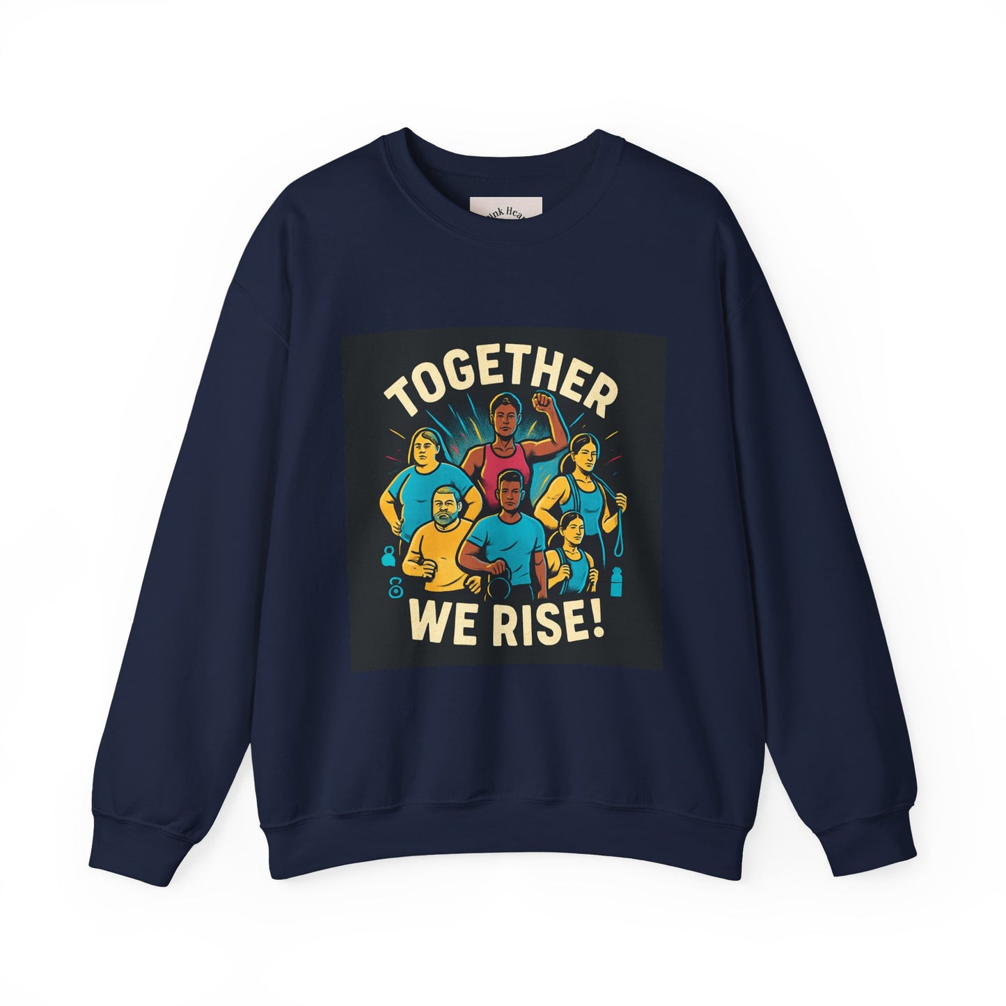 Crewneck Sweatshirt — “Together We Rise” Diversity Unity Graphic