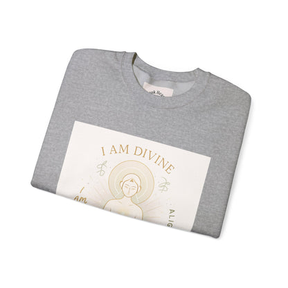 Affirmations Crewneck Sweatshirt - Divine Alignment Positive Mindset