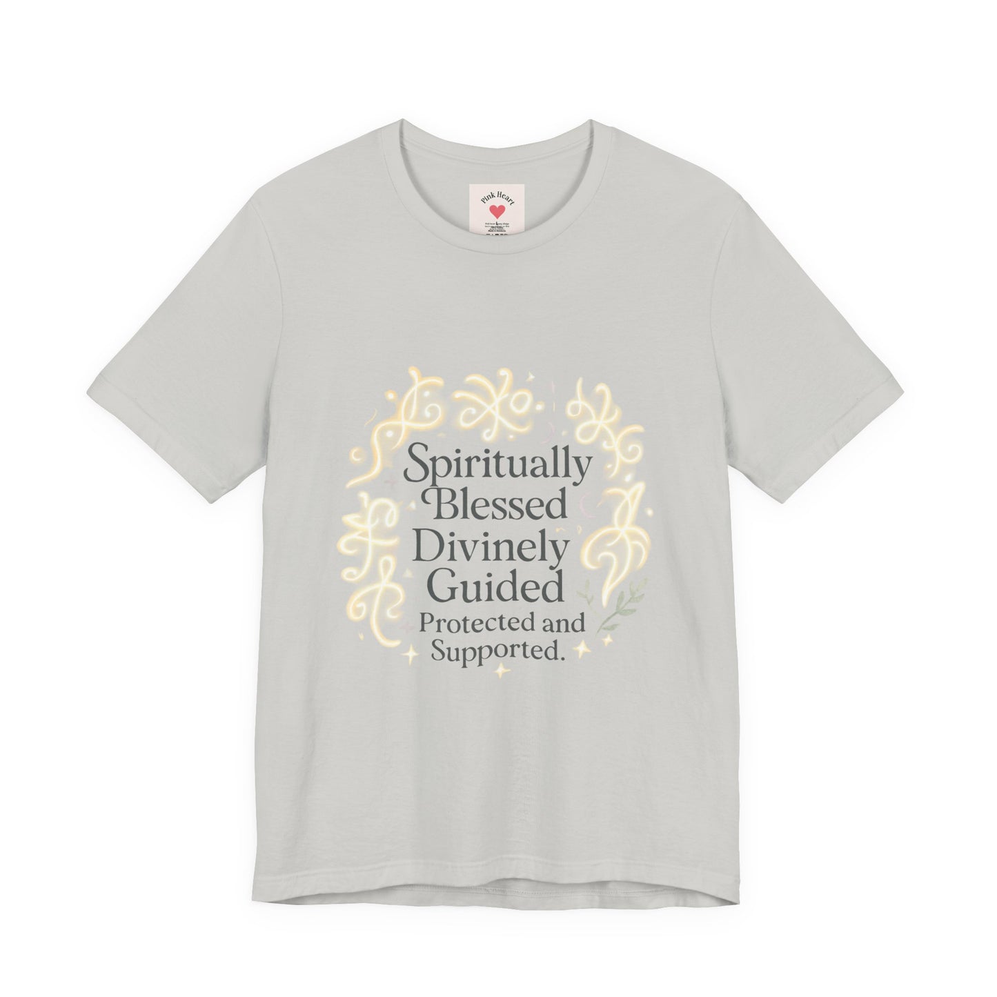 Spiritually Blessed Tee — "Spiritually Blessed, Divinely Guided" Floral Graphic T-Shirt