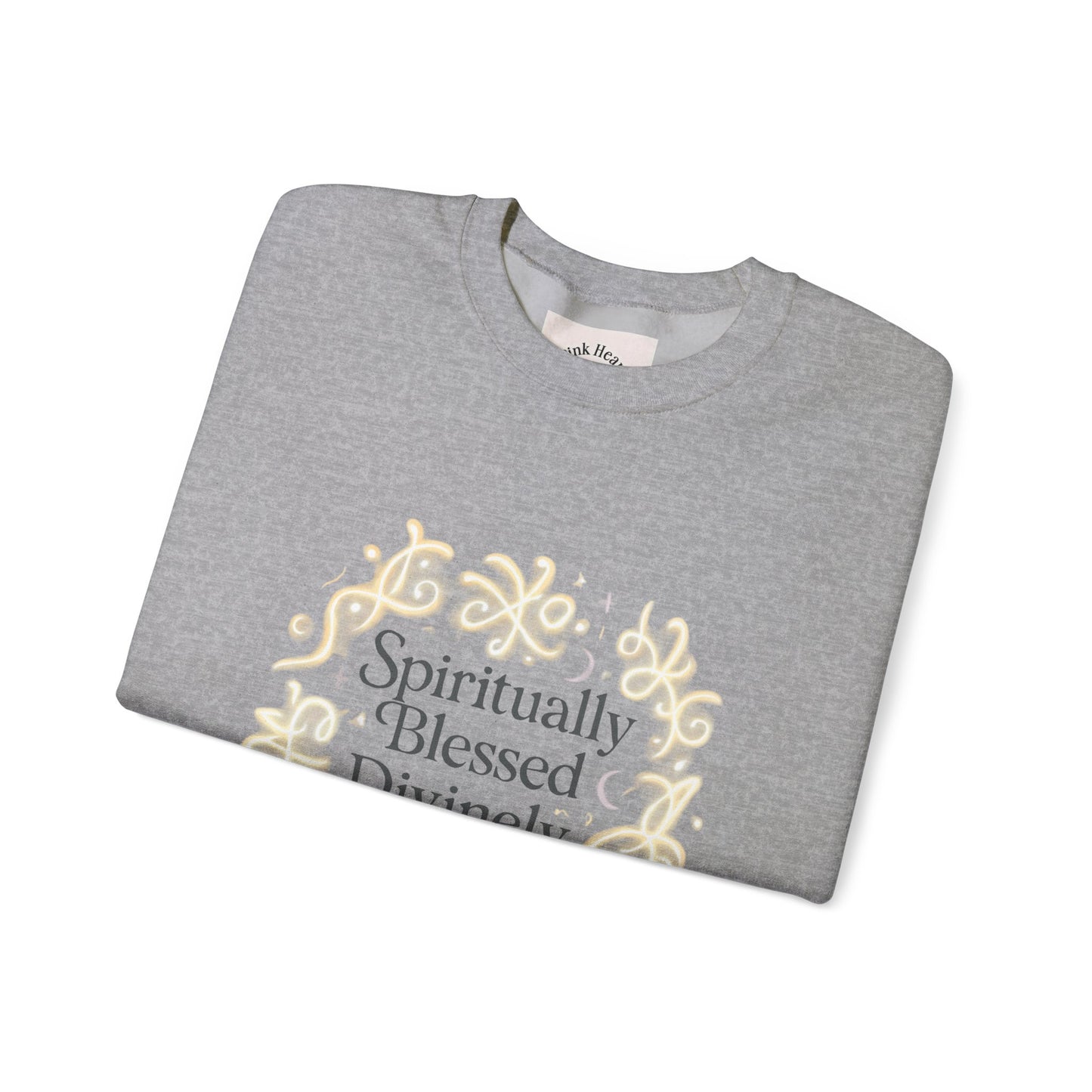Spiritionally Blessed Crewneck Sweatshirt — "Spiritually Blessed, Divinely Guided" Inspirational Pullover
