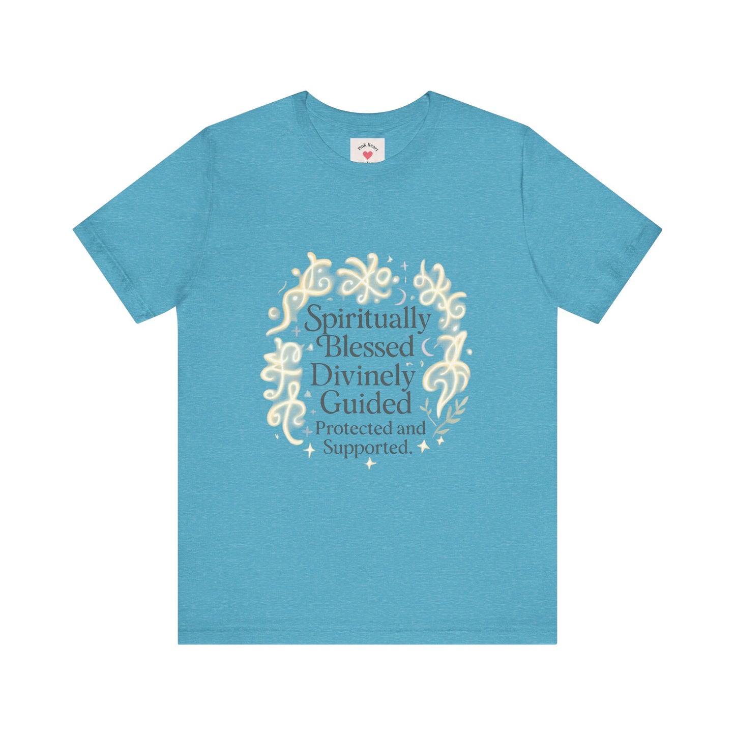 Spiritually Blessed Tee — "Spiritually Blessed, Divinely Guided" Floral Graphic T-Shirt