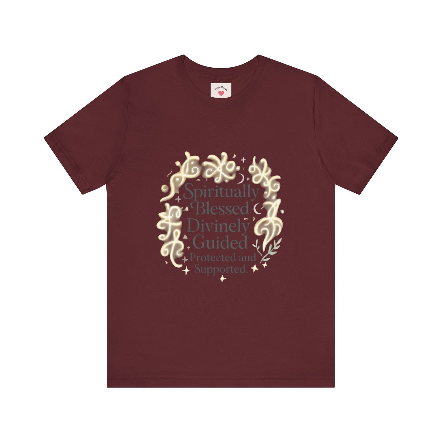 Spiritually Blessed Tee — "Spiritually Blessed, Divinely Guided" Floral Graphic T-Shirt