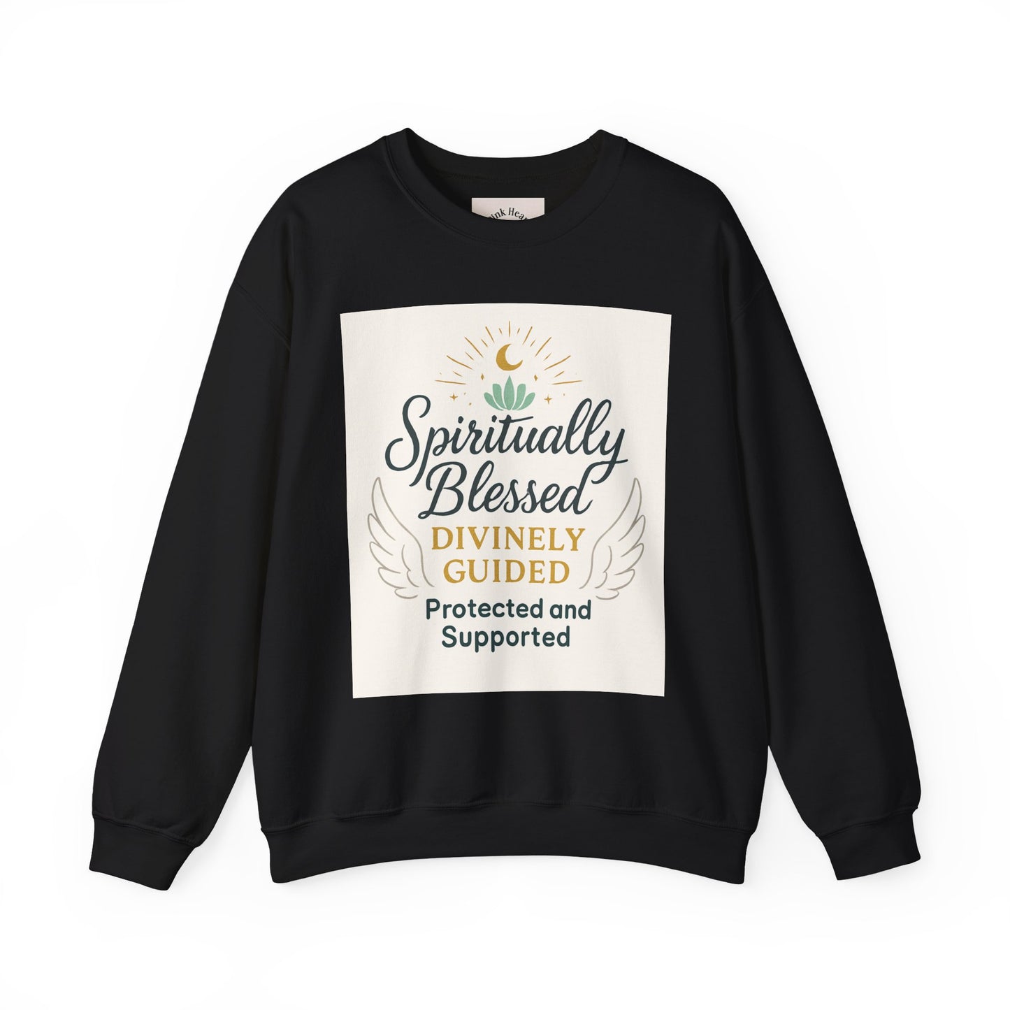 Spiritually Blessed Crewneck Sweatshirt — "Spiritually Blessed, Divinely Guided" Inspirational Pullover