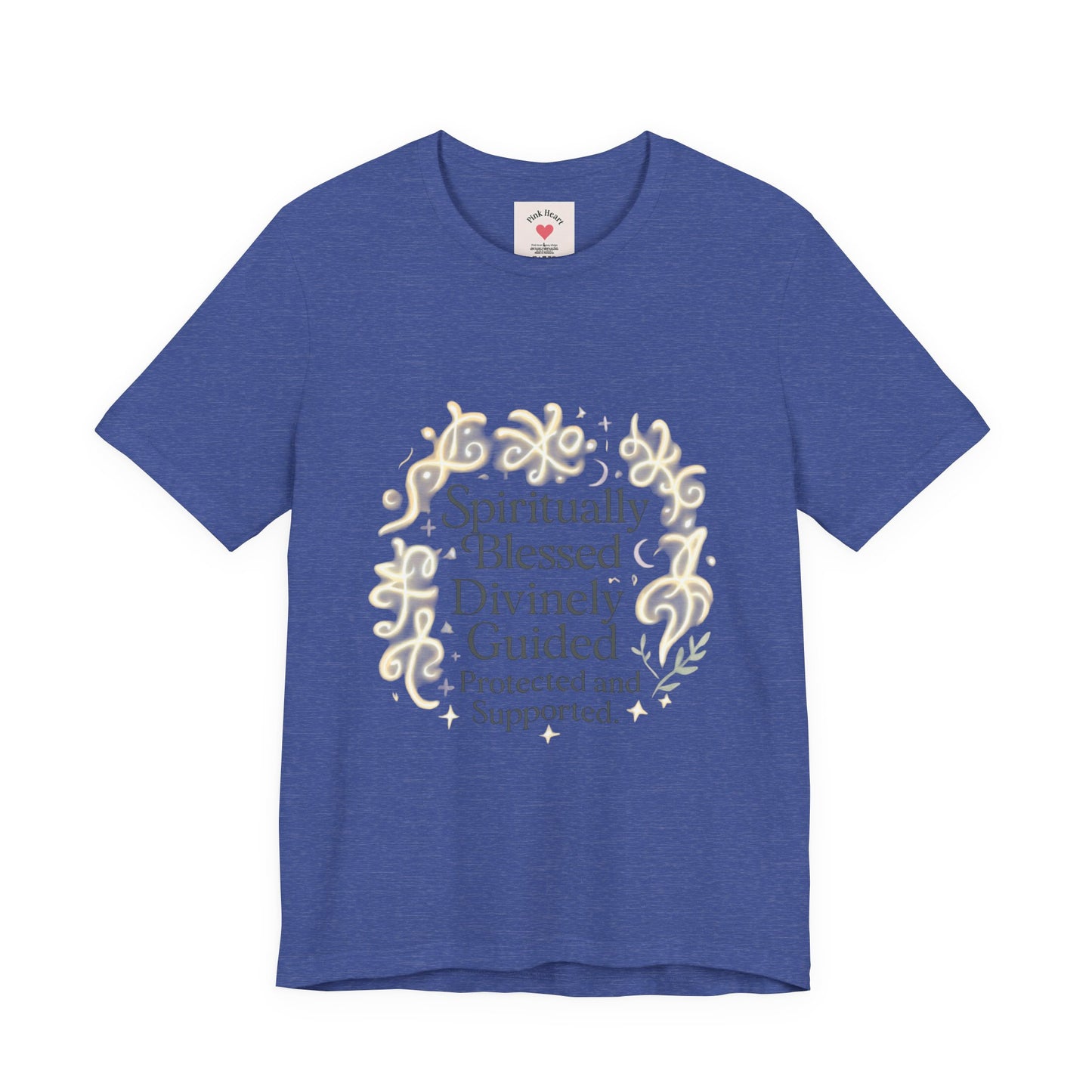 Spiritually Blessed Tee — "Spiritually Blessed, Divinely Guided" Floral Graphic T-Shirt