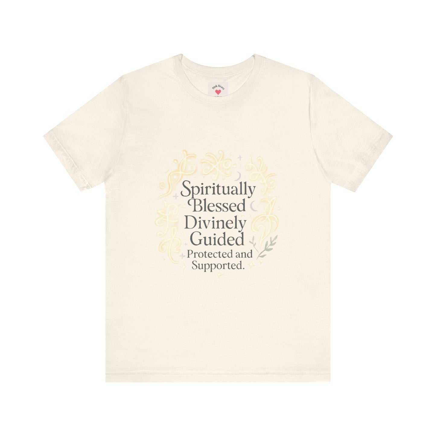 Spiritually Blessed Tee — "Spiritually Blessed, Divinely Guided" Floral Graphic T-Shirt