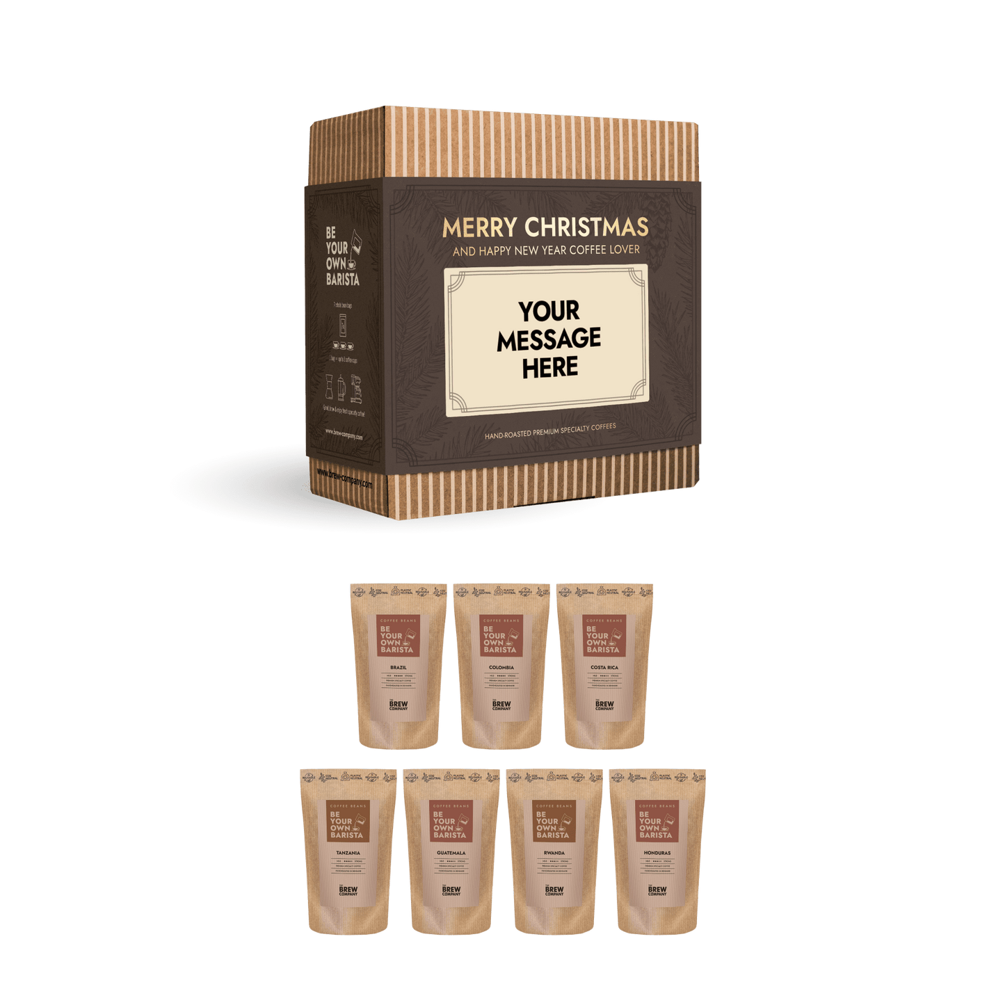 PERSONALIZABLE SPECIALTY COFFEE BEAN CHRISTMAS GIFT BOX