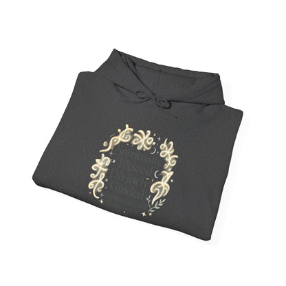 Hoodie — "Spiritually Blessed, Divinely Guided" Floral Comfort Hoodie