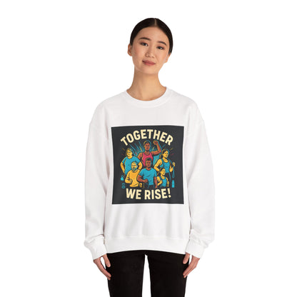 Crewneck Sweatshirt — “Together We Rise” Diversity Unity Graphic