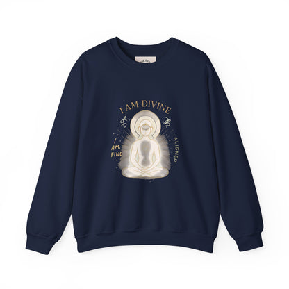 Affirmations Crewneck Sweatshirt - Divine Alignment Positive Mindset