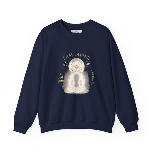 Affirmations Crewneck Sweatshirt - Divine Alignment Positive Mindset