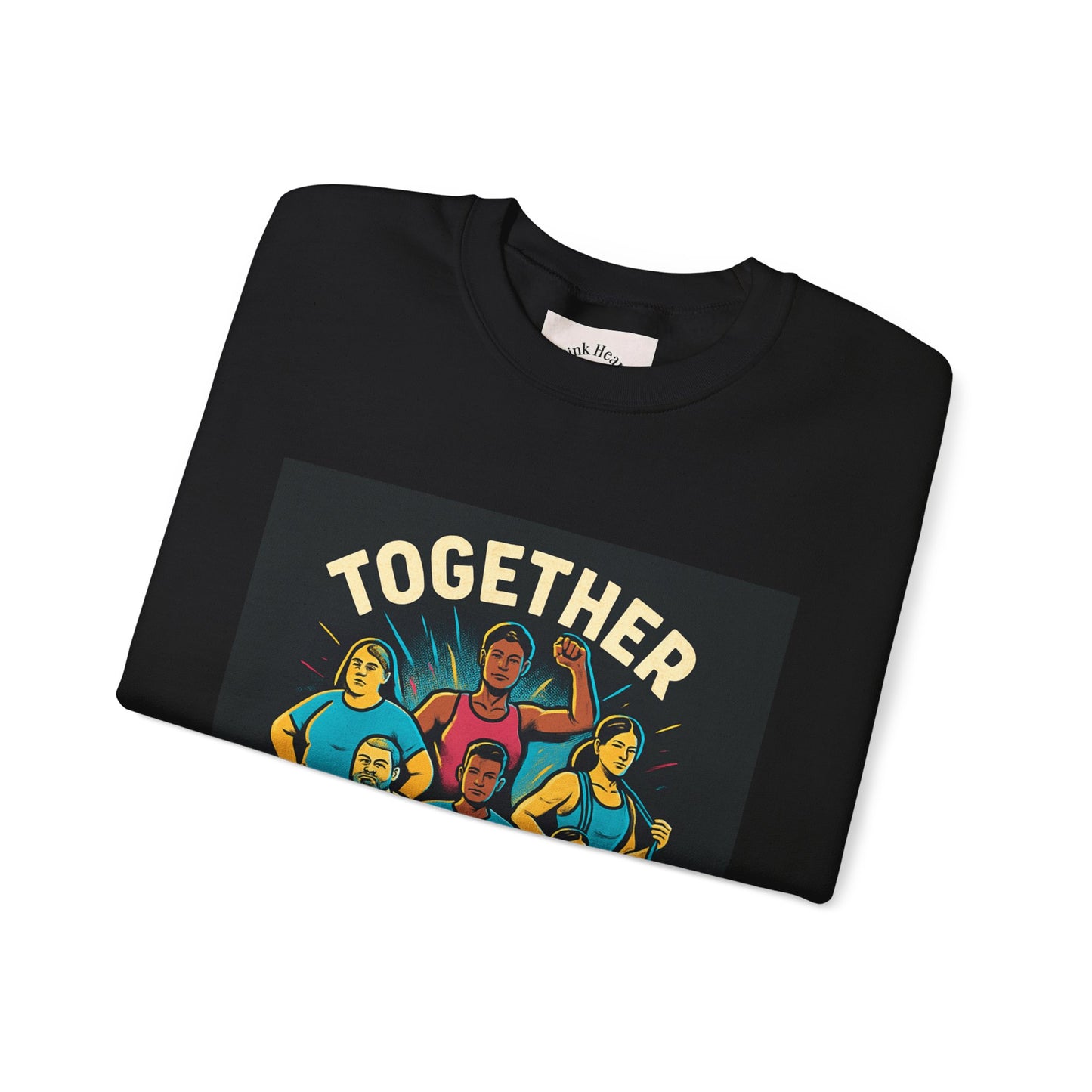 Crewneck Sweatshirt — “Together We Rise” Diversity Unity Graphic