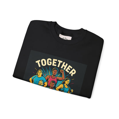 Crewneck Sweatshirt — “Together We Rise” Diversity Unity Graphic