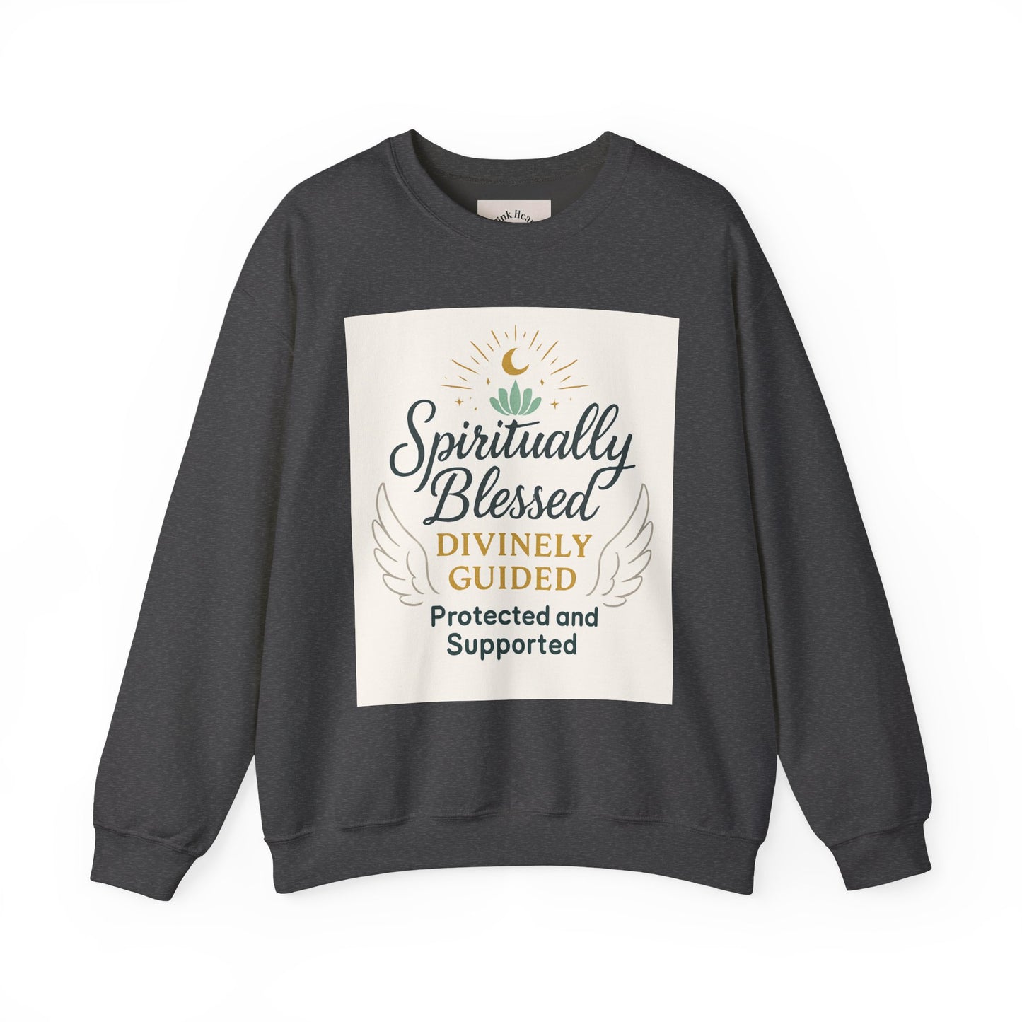 Spiritually Blessed Crewneck Sweatshirt — "Spiritually Blessed, Divinely Guided" Inspirational Pullover