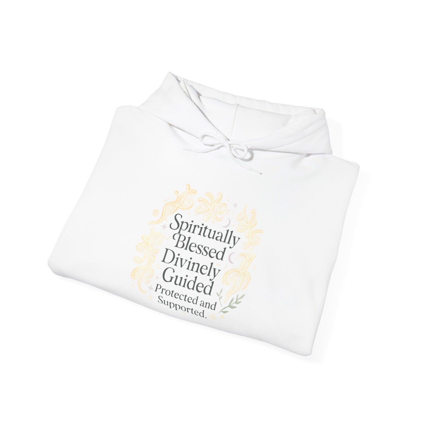 Hoodie — "Spiritually Blessed, Divinely Guided" Floral Comfort Hoodie