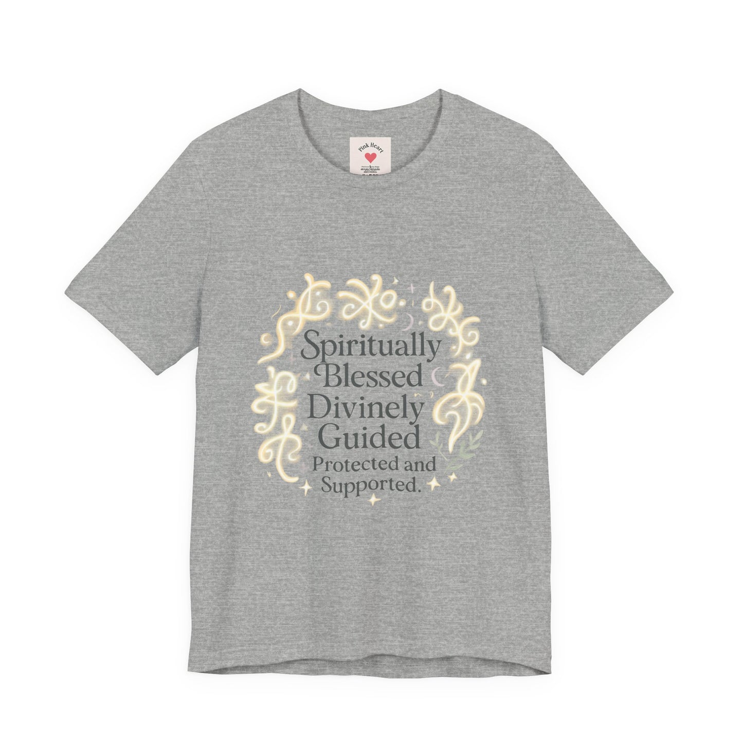 Spiritually Blessed Tee — "Spiritually Blessed, Divinely Guided" Floral Graphic T-Shirt
