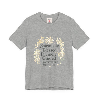 Spiritually Blessed Tee — "Spiritually Blessed, Divinely Guided" Floral Graphic T-Shirt