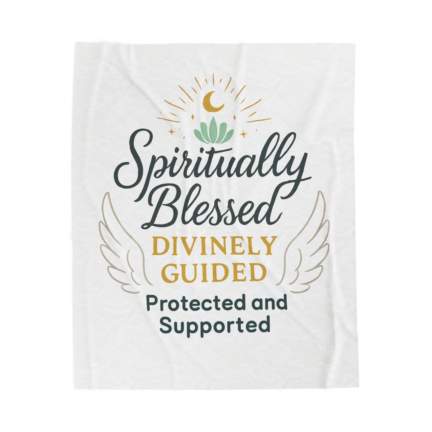 Velveteen Plush Blanket — Divine Embrace Spiritual Comfort Throw