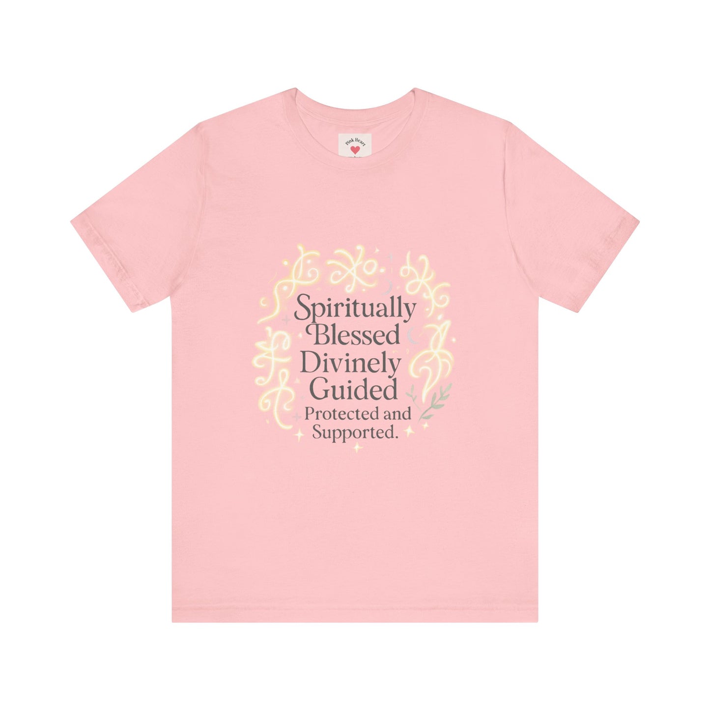 Spiritually Blessed Tee — "Spiritually Blessed, Divinely Guided" Floral Graphic T-Shirt