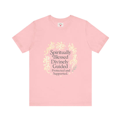 Spiritually Blessed Tee — "Spiritually Blessed, Divinely Guided" Floral Graphic T-Shirt