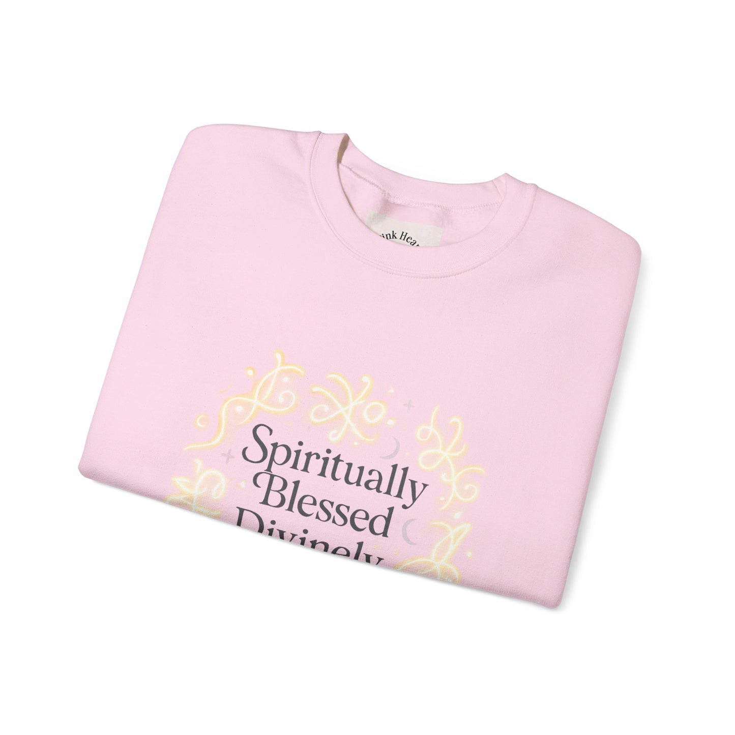 Spiritionally Blessed Crewneck Sweatshirt — "Spiritually Blessed, Divinely Guided" Inspirational Pullover