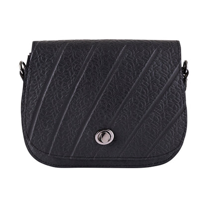 Becca Classic Black Vegan Saddle Bag