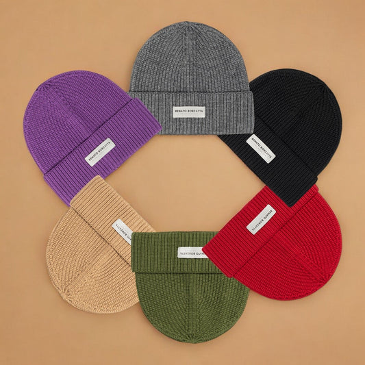 RB5003Z | CERVINO Mixed Wool Knit Cap Made in Italy. Camel Color - One Size