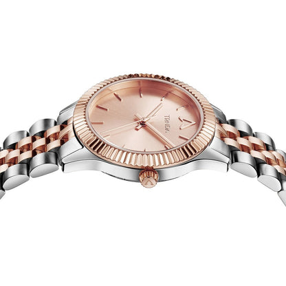 Trnda Women's Stainless Steel Watch, Silver & Rose Gold Dial | Trnda32mm