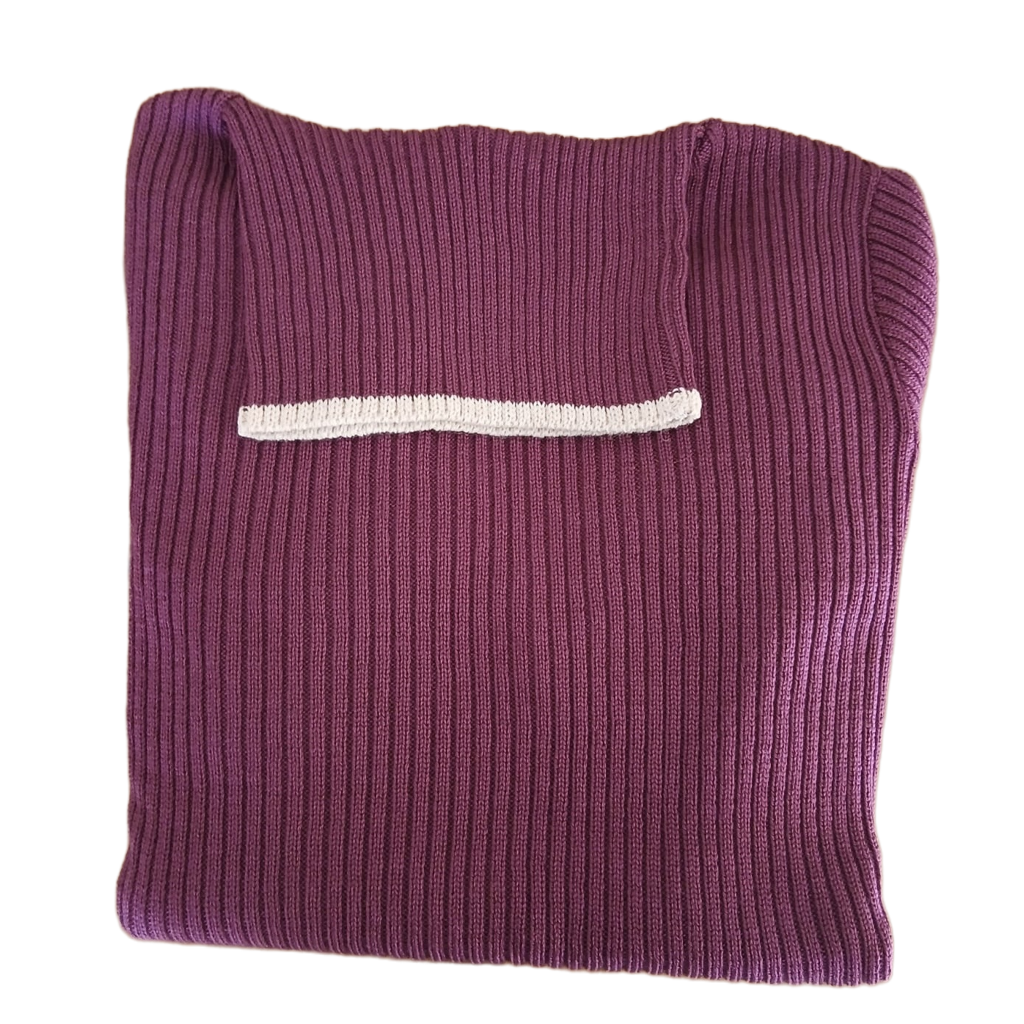 Women's Ribbed Turtleneck Sweater in Extrafine Merino Wool
