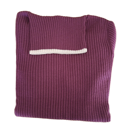 Women's Ribbed Turtleneck Sweater in Extrafine Merino Wool