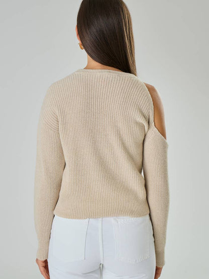 Maglia con spacco su spalla in misto Cashmere - Anastasia