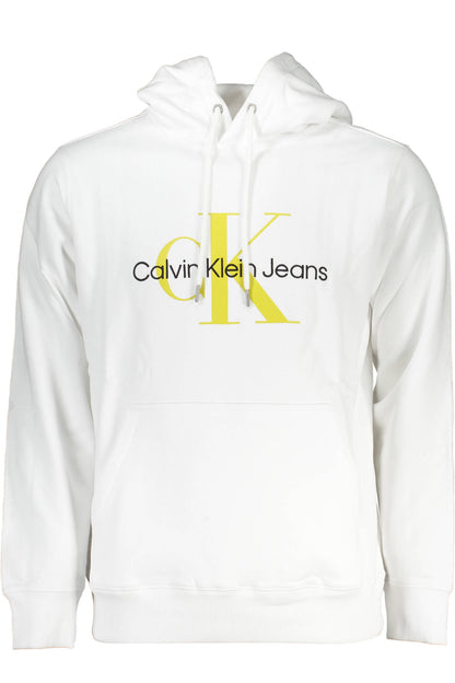 CALVIN KLEIN MEN'S WHITE ZIPLESS SWEATSHIRT