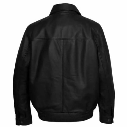 Men’s Genuine Leather Bomber Jacket