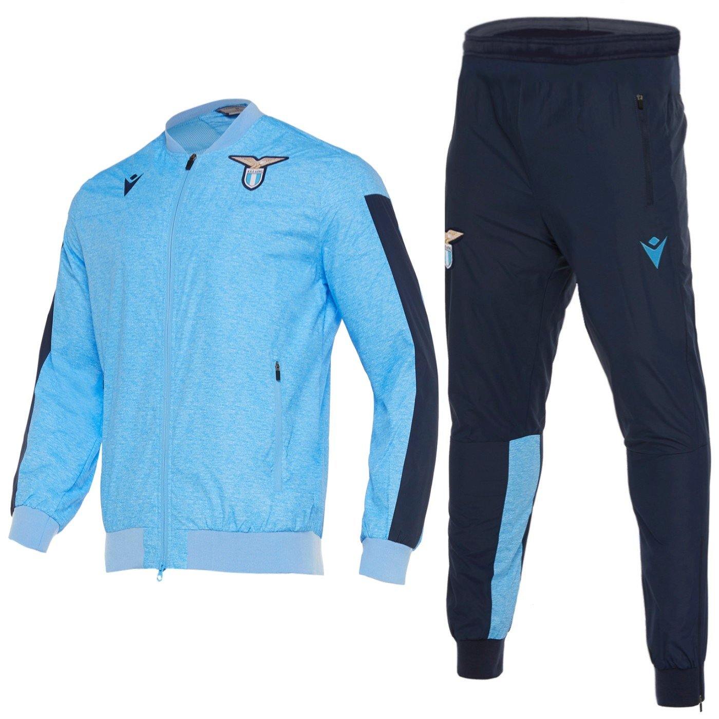 SS Lazio presentation soccer tracksuit sky blue 2019/20 - Macron